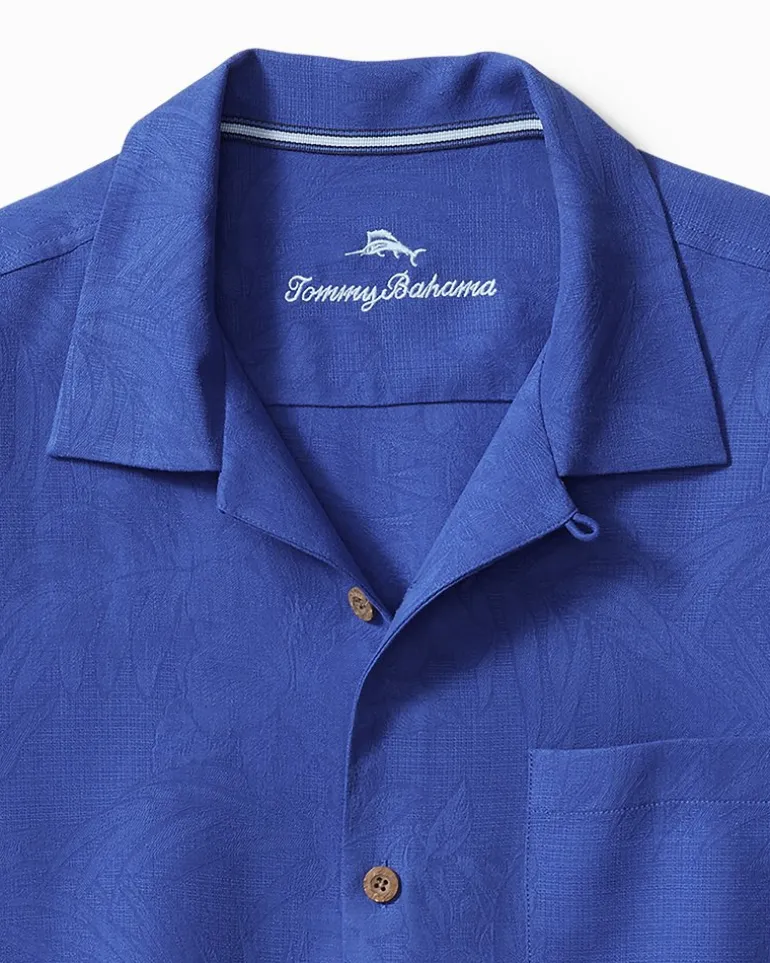 Best Sale Tommy Bahama Tropic Isles Silk Camp Shirt Cobalt Haze