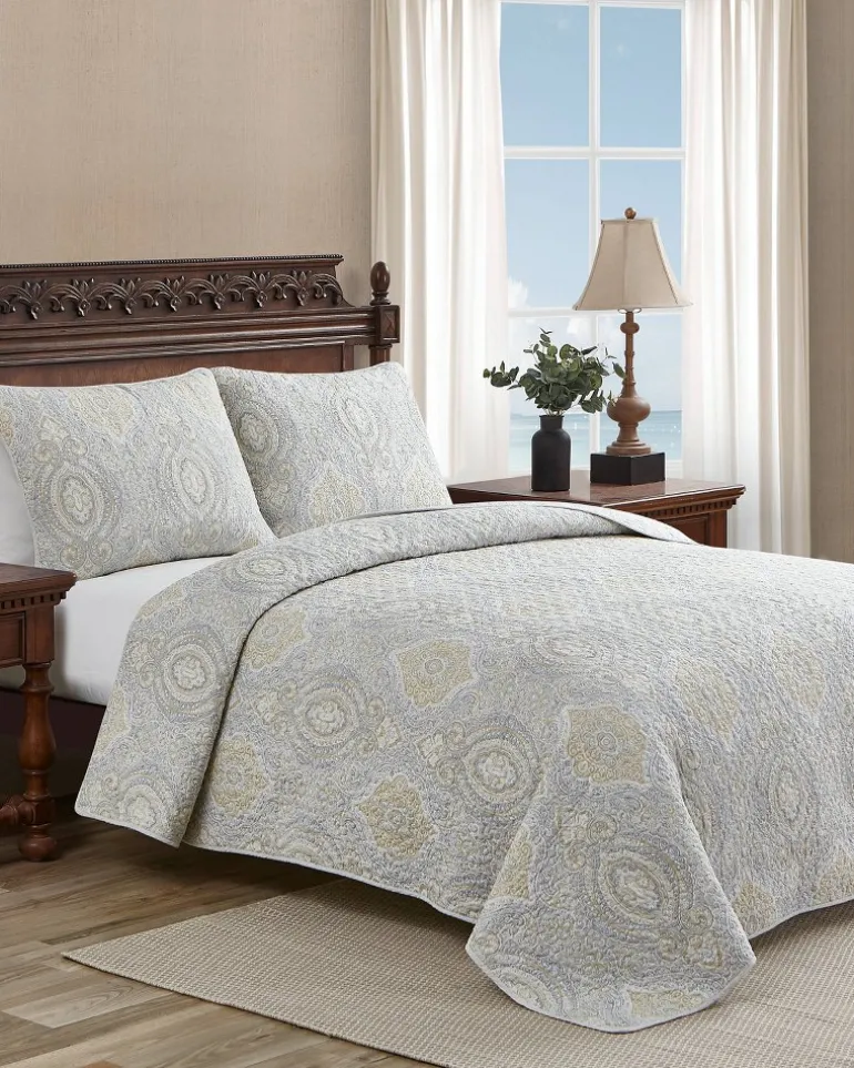 Store Tommy Bahama Turtle Cove 3-Piece King Quilt Set Grey