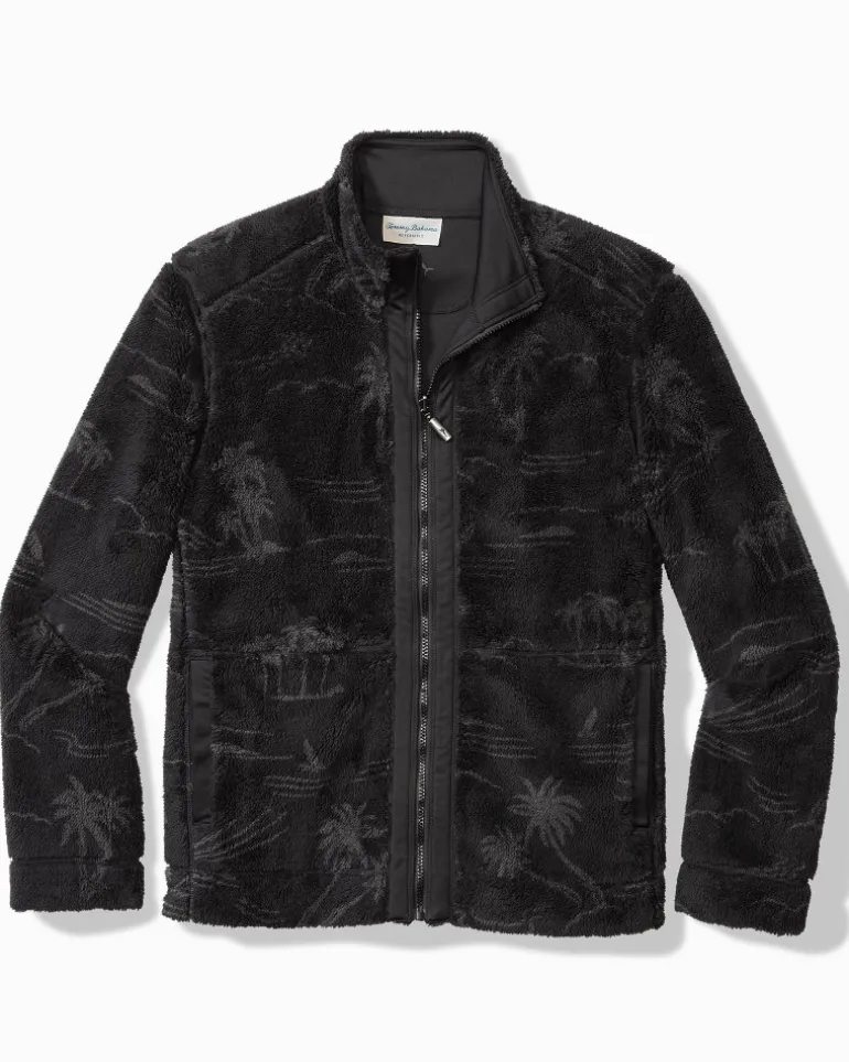 Store Tommy Bahama Twilight Shore Reversible Full-Zip Jacket Black