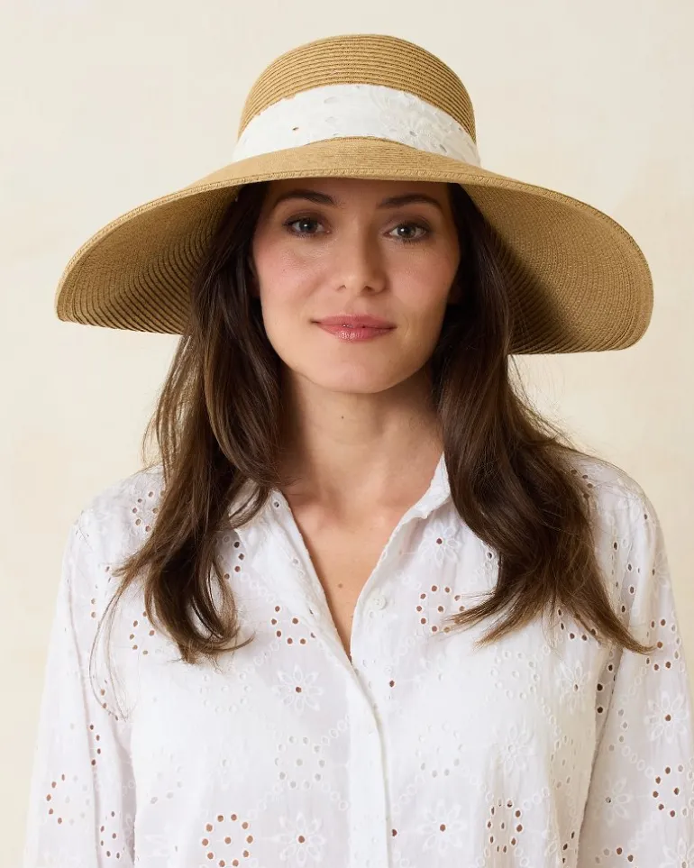 Outlet Tommy Bahama Ultra-Braid Bow Sun Hat White