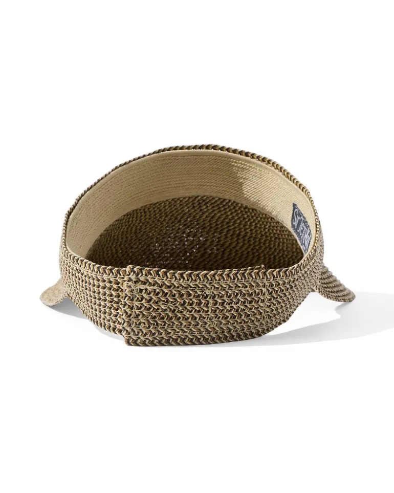 Clearance Tommy Bahama Ultra-Braid Packable Visor Brown Multi