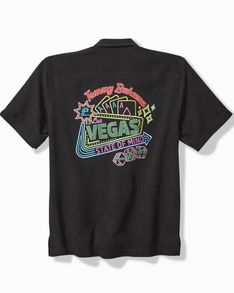 Shop Tommy Bahama Vegas State of Mind Silk Camp Shirt Black