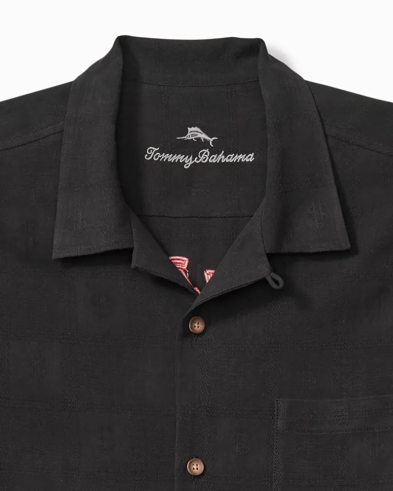 Shop Tommy Bahama Vegas State of Mind Silk Camp Shirt Black