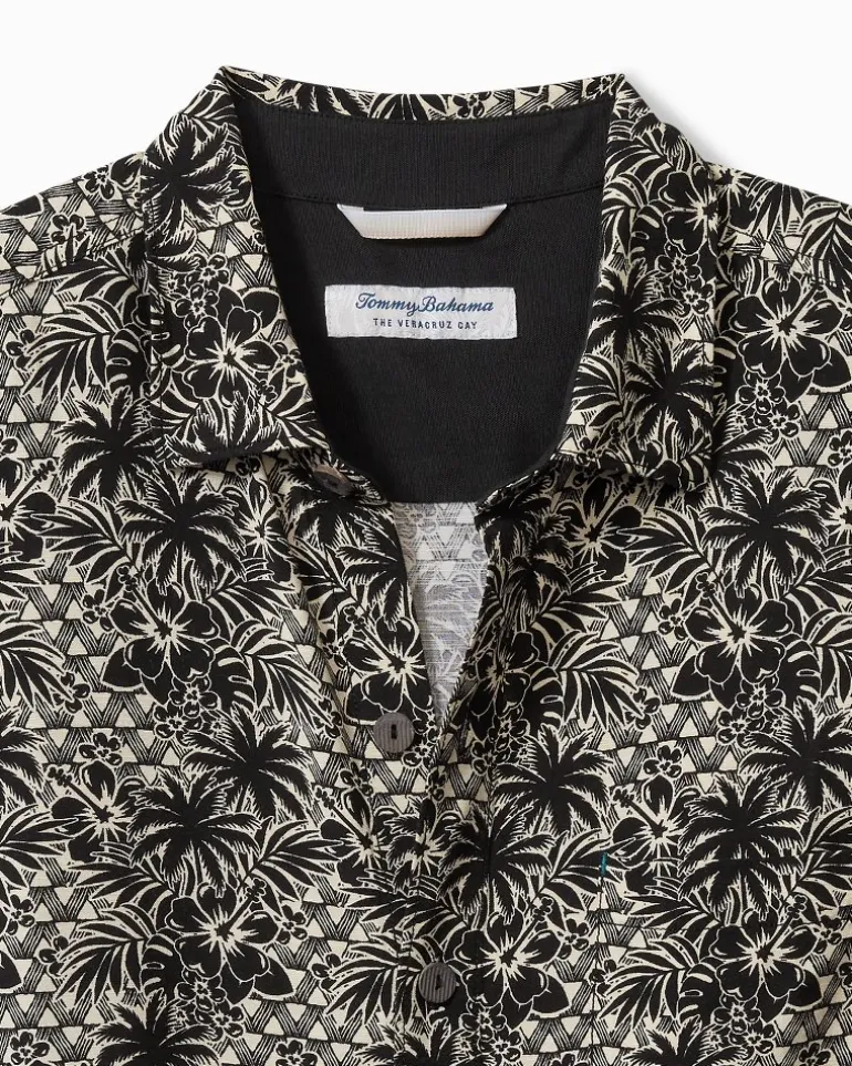 Cheap Tommy Bahama Veracruz Cay Palm Cascade Short-Sleeve Shirt Black