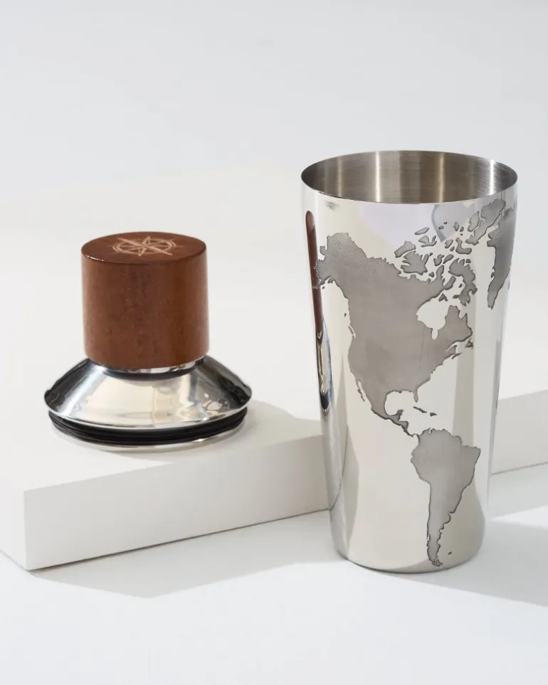 Outlet Tommy Bahama Viski® Globe 3-Piece Cocktail Shaker Silver