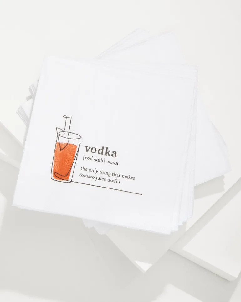 Online Tommy Bahama Vodka Cocktail Napkins White