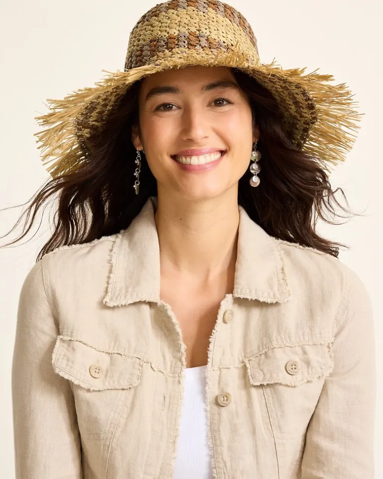 Flash Sale Tommy Bahama Waverly Frayed Edge Raffia Sun Hat Brown