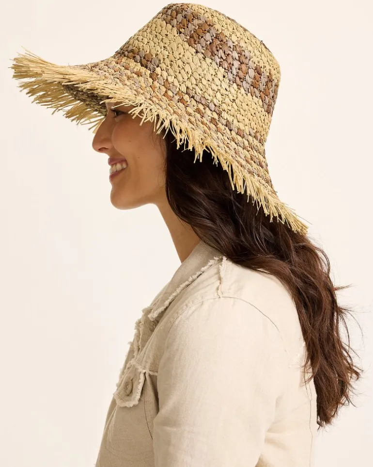Flash Sale Tommy Bahama Waverly Frayed Edge Raffia Sun Hat Brown