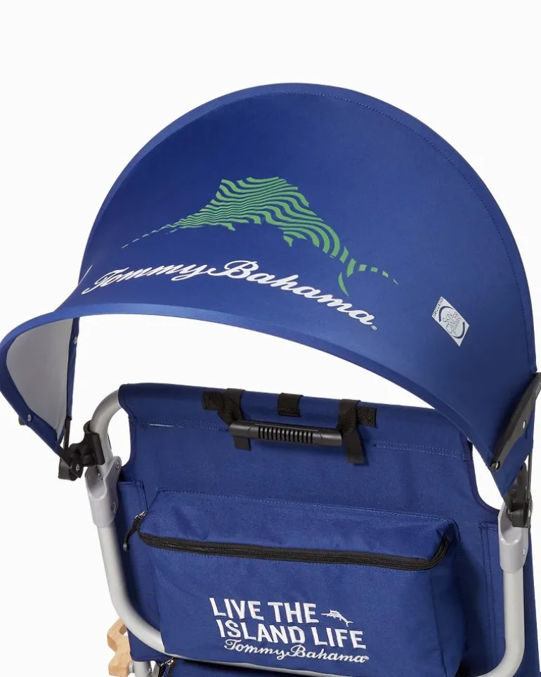 Discount Tommy Bahama Wavy Marlin Beach Chair Canopy Navy