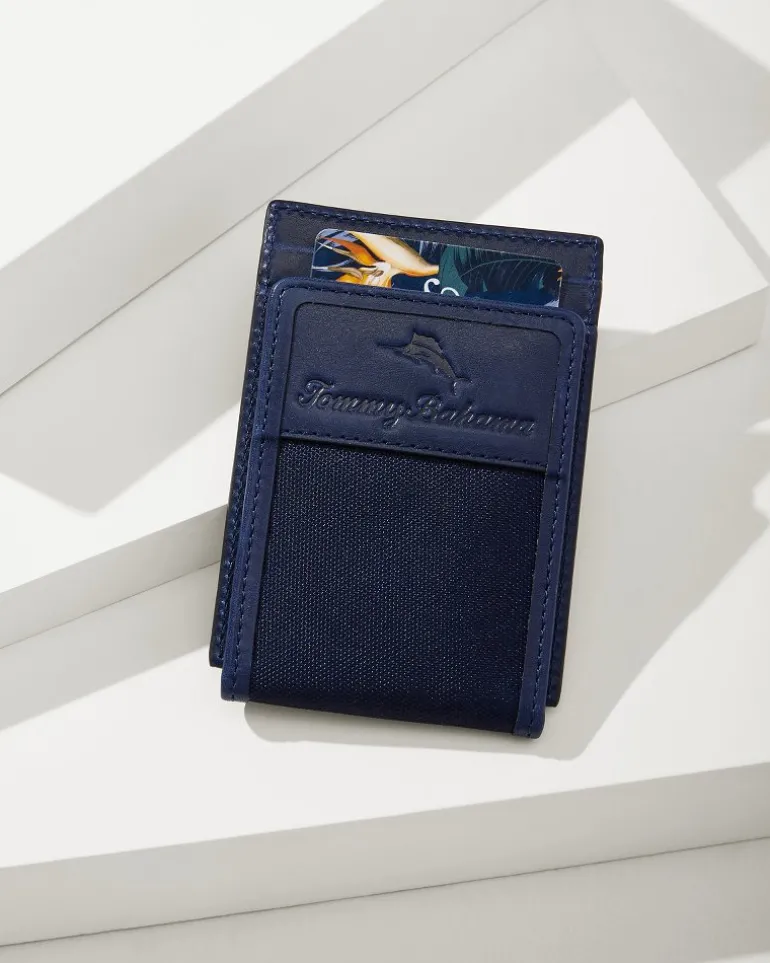 Online Tommy Bahama Wide Magnetic Wallet Navy