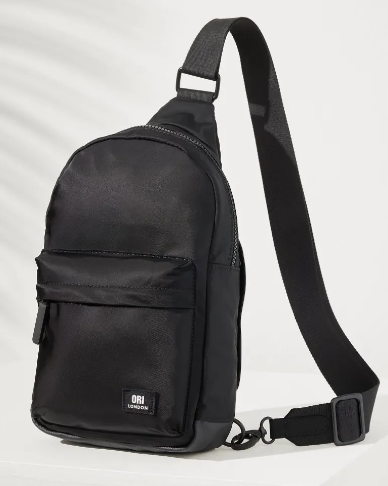 Best Tommy Bahama Willesden Black Sling Bag All Black