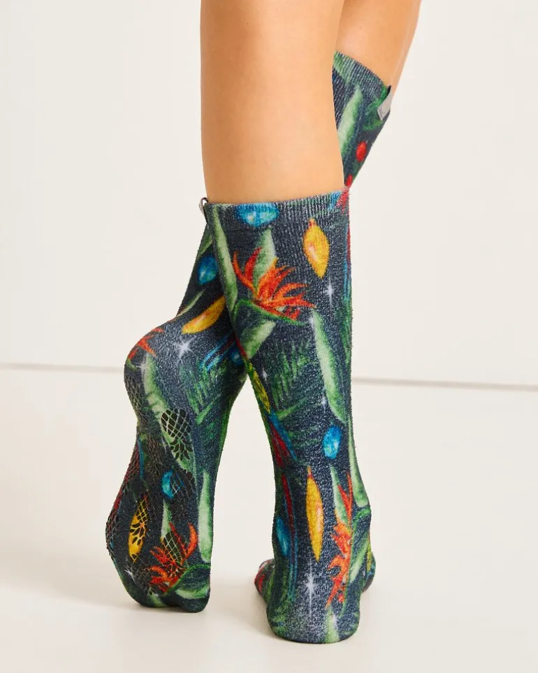 Clearance Tommy Bahama Women's Island Soft® Holiday Parrot Socks Black