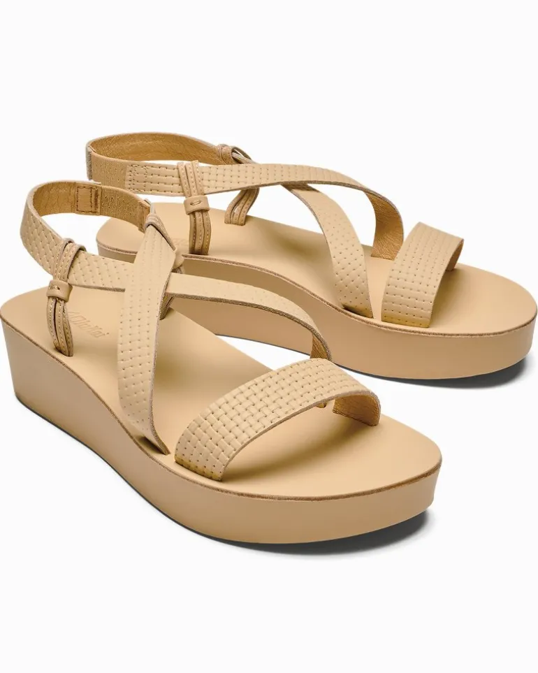 Fashion Tommy Bahama Women's Olukai® Onohi Strappy Platform Sandals Warm Beige